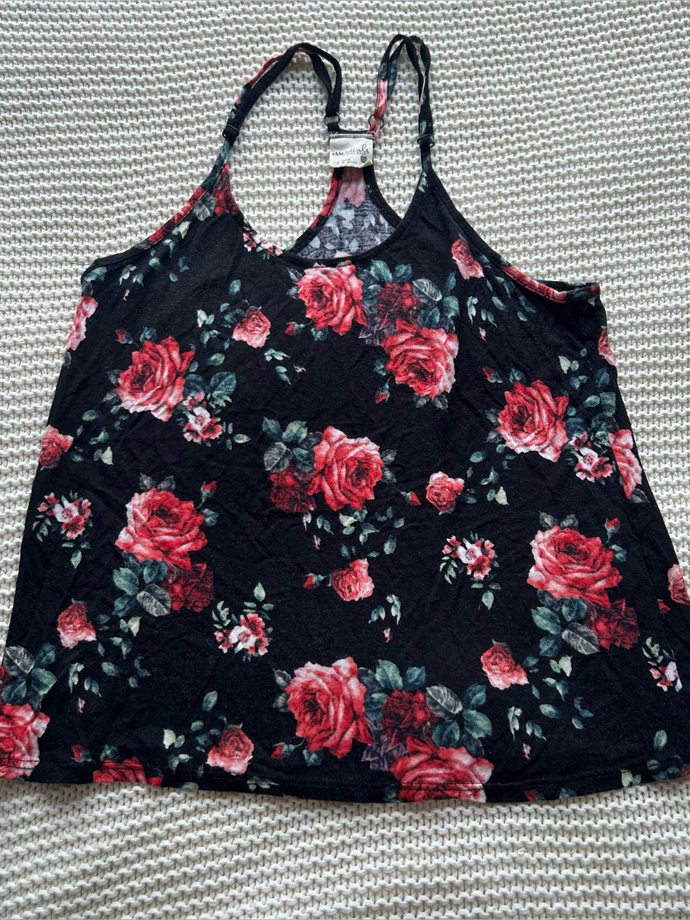 Essentials by Aerie black & red floral tank top Size XS #floral #summer